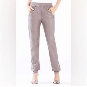 Bcbgmaxazria Sugi Grey Dusk Pleather Jogger Pant Size Medium